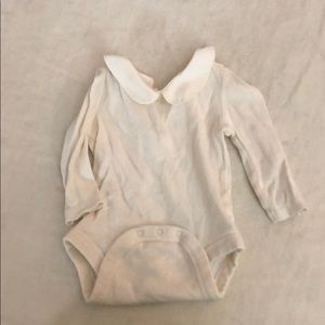 Baby gap cream onesie with collar 3-6 months